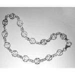 Continuous AA Symbol Anklet 9.5"